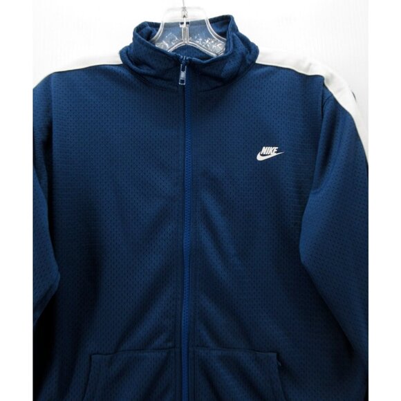 VINTAGE Nike Jacket Boys Kid Medium Track Coat Warm Up Soccer Mesh Full Zip - Picture 2 of 11